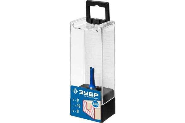 Фреза пазовая прямая ПРОФЕССИОНАЛ (8х19х54 мм; хвостовик 8 мм) Зубр 28753-8-19