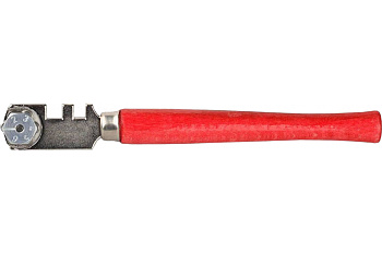 Роликовый стеклорез Зубр Jobo 6 режущих элементов с деревянной ручкой 3365