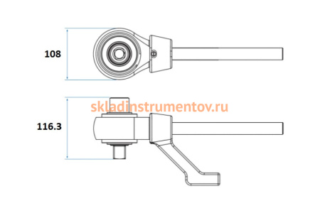 Ручной усилитель крутящего момента 300:1500 Нм, 1/2">3/4", мультипликатор KING TONY 34486