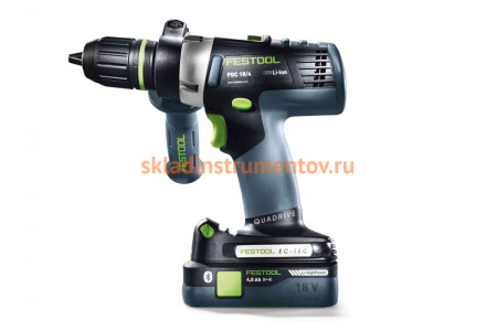 Аккумуляторная ударная дрель-шуруповерт FESTOOL PDC 18/4 5,2/4,0-Set/XL-SCA 576469