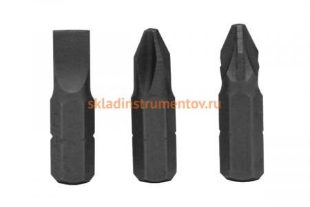 Набор бит (3 шт; SL1х6; PH2; PZ2; 25 мм) Vira 554104