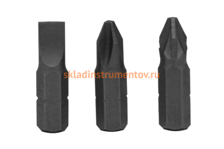 Набор бит (3 шт; SL1х6; PH2; PZ2; 25 мм) Vira 554104