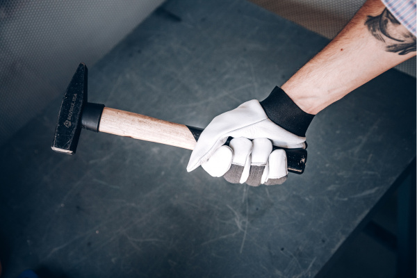 Кожаные перчатки Jeta Safety Winter Mechanic, цвет черный/белый JLE305-8/M