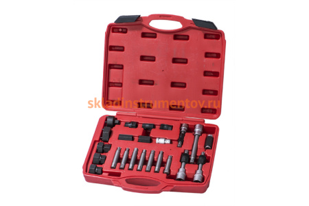 Набор съемников шкивов генератора, 24 предмета ROSSVIK ST077