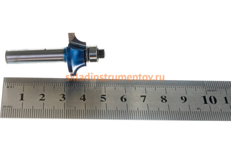 Фреза кромочная калевочная №1 ПРОФЕССИОНАЛ (22.2х9х50.2 мм; R4.8 мм; хвостовик 8 мм; ВК6) Зубр 28700-22.2