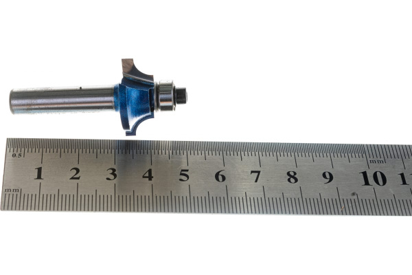 Фреза кромочная калевочная №1 ПРОФЕССИОНАЛ (22.2х9х50.2 мм; R4.8 мм; хвостовик 8 мм; ВК6) Зубр 28700-22.2