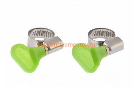 Металлические хомуты СИБРТЕХ, элемент крепления с формой ключа, 10-16мм, 2 шт 47648