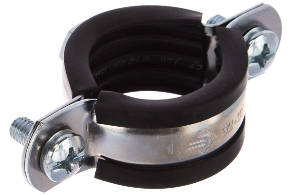 Трубный хомут с гайкой ЗУБР 1", 9 штук, оцинкованный 37850-32-37