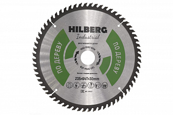 Диск пильный Industrial Дерево (235x30 мм; 64Т) Hilberg HW237
