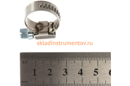 Хомуты Зубр ЭКСПЕРТ нерж. сталь накатная лента 9мм 10-16мм 5шт 3787-10-16