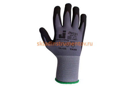 Перчатки с микронитриловым покрытием Jeta Safety JN031-L/9 Перчатки с микронитриловым покрытием Jeta Safety JN031-L/9