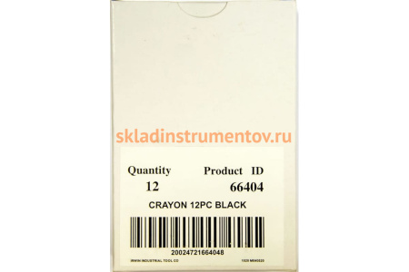 Разметочный карандаш-мелок, черный IRWIN 66404