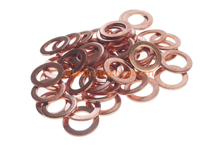 Набор медных шайб JTC размер: толщина 1.2, внутр. д. 10.4, наружн. д. 15.8 50 шт. 2011