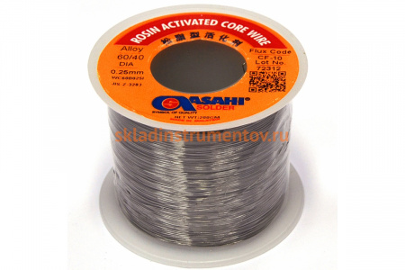 Припой (0.25 мм, 0.2 кг, Sn60/Pb40, СF10 флюс RA) ASAHI 00-00000057