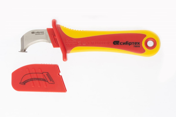 Диэлектрический нож для снятия оплетки электрокабелей СИБРТЕХ 78808