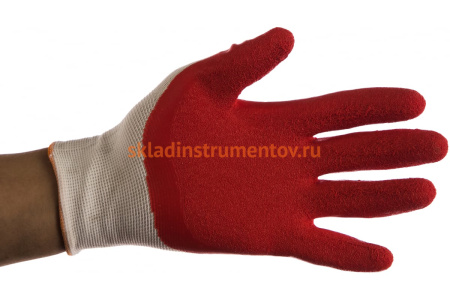 Садовые перчатки Зубр МАСТЕР тонкие, с рельефным латексным покрытием, размер 7/S 11274-S