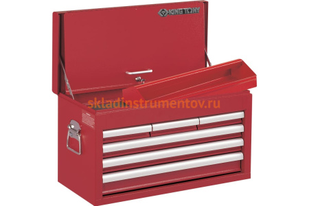 Инструментальный ящик, 6 ящиков и отсек, красный KING TONY 87411-6B