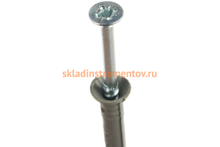 Дюбель-гвоздь полипропиленовый с потайным бортиком 100 шт. (6х60 мм; ТФ5) Зубр 4-301345-06-060