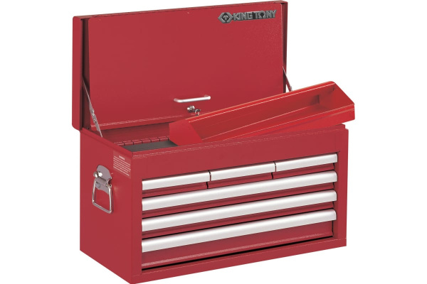 Инструментальный ящик, 6 ящиков и отсек, красный KING TONY 87411-6B