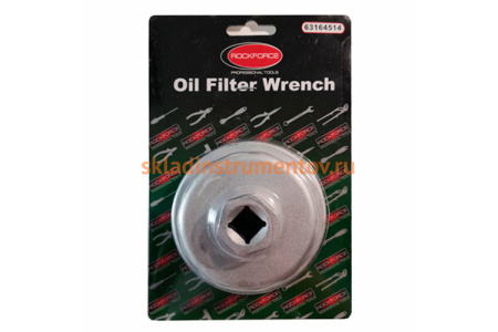 Съемник масляного фильтра крышка 64.5 мм х14 гр, в блистере ROCKFORCE RF-63164514