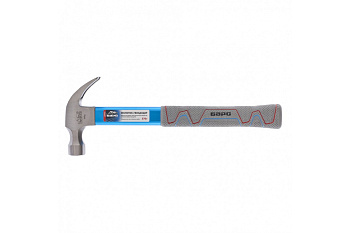 Молоток-гвоздодер БАРС 370г, фибергласовая обрезиненная рукоятка 10455