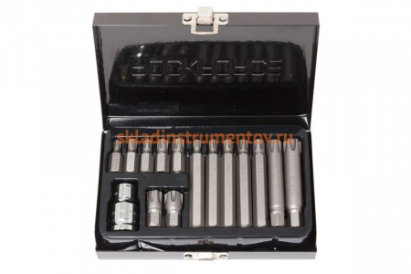 Набор бит RIBE c битодержателем 1/2" 15 предметов Rockforce RF-4159