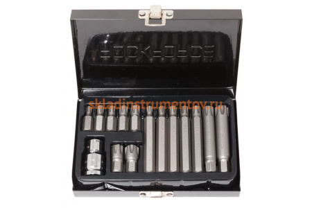 Набор бит RIBE c битодержателем 1/2" 15 предметов Rockforce RF-4159