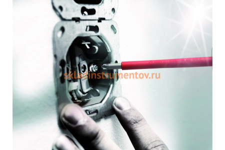 Набор диэлектрических отверток Wera, VDE, индикатор напряжения, подставка, 7 предметов, WE-006480