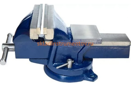 Слесарные тиски GRIFF 125 мм, поворотные, стальные, с наковальней 7.5кг g164006