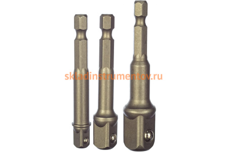 Набор адаптеров 1/2х73L, 3/8x65L, 1/4х65L JTC-JW0760