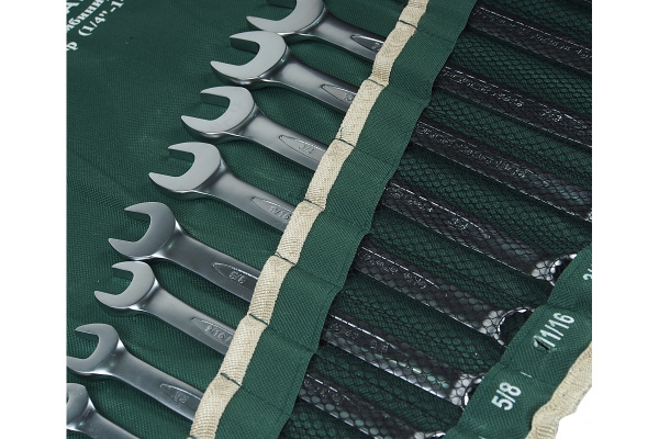 Набор комбинированных дюймовых ключей ROCKFORCE 16пр. на полотне RF-5161S