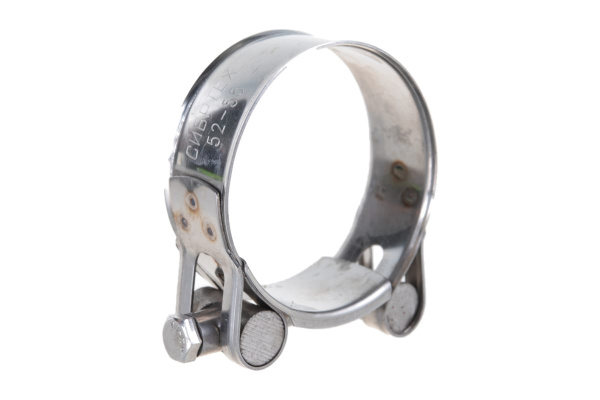 Металлические хомуты СИБРТЕХ, силовые, 52-55мм, ширина 22мм, шарнирный, W4, 2шт 475413