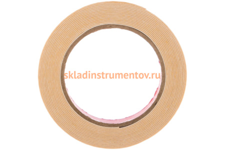 Монтажная клейкая лента на вспененной основе КУРС белая, 15мм х 5м 11783