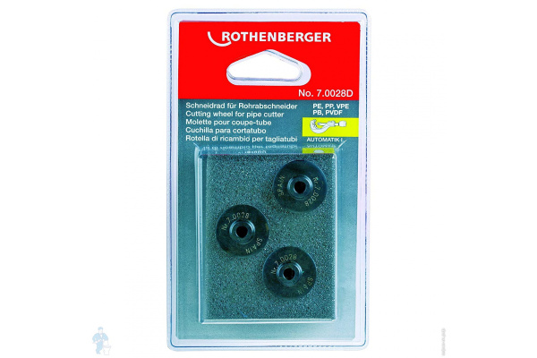 Режущий диск (23,6 мм; до 7 мм; 3 шт) для 7.0031 Rothenberger 70028D Режущий диск (23,6 мм; до 7 мм; 3 шт) для 7.0031 Rothenberger 70028D