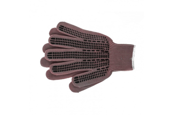 Трикотажные перчатки СИБРТЕХ, акрил, ПВХ гель Протектор, коралл, оверлок, 68668