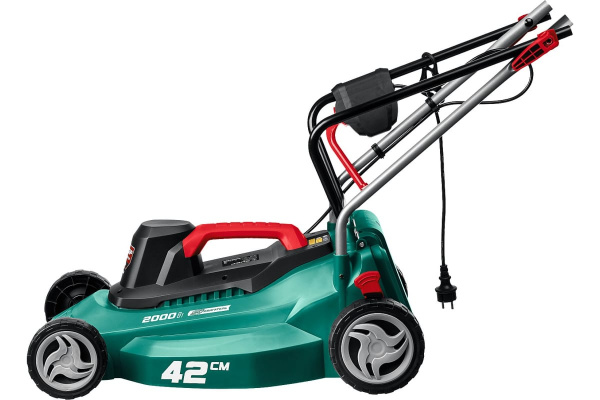 Сетевая газонокосилка ЗУБР 2000 Вт ГСЦ-42-2000