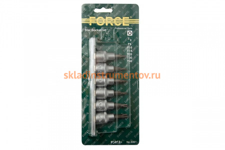 Набор головок 3/8" TORX 6 шт. FORCE 3061