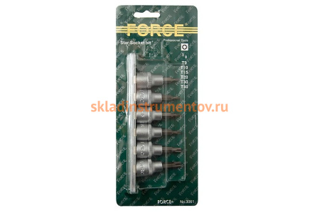 Набор головок 3/8" TORX 6 шт. FORCE 3061