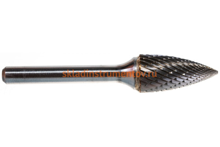 Бор-фреза форма G парабола с заостренной головой (12.7x25 мм; хвостовик 6 мм) D.BOR 9F-16127K02D