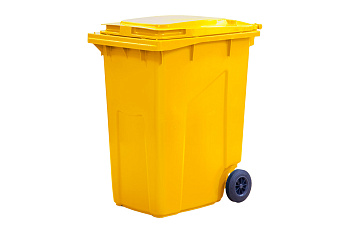 Мусорный контейнер Тара.ру 360л, желтый 19733