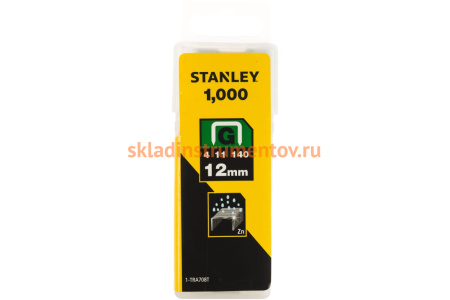 Скоба для степлера (12 мм; тип G(140); 1000 шт.) Stanley 1-TRA708T