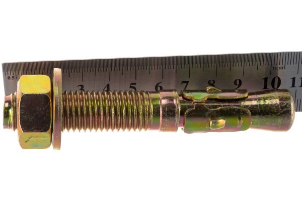 Клиновой анкер Зубр М16 x 105 мм, 10 шт, желтопассивированный 302032-16-105