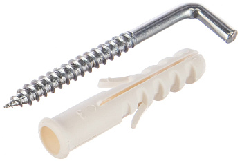Распорный дюбель Зубр МАСТЕР тип ЕВРО с шурупом-крюком, 10х50 / 6х65 мм, 4 шт 30676-10-50