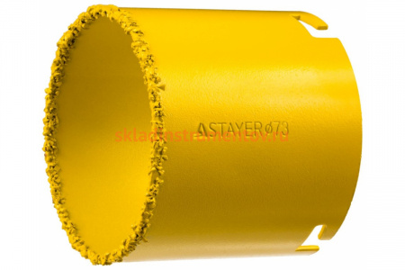 Коронка кольцевая с карбидно-вольфрамовой крошкой PROFESSIONAL 73 мм STAYER 33345-73