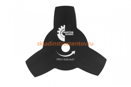 Нож для триммера (255х25.4х1.4 мм; 3 лезвия) МастерАлмаз 10505252