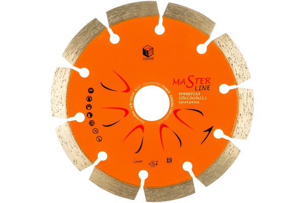 Круг алмазный сегментный 1A1RSS Универсал Master Line (125х22.2 мм) DIAM 000498