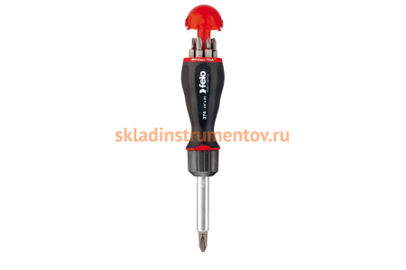 Отвертка с набором бит Felo с реверсивным механизмом, SL, PH, PZ, 8шт 37400405