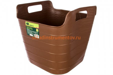 Гибкое сверхпрочное ведро 26 л, коричневое СИБРТЕХ 67509