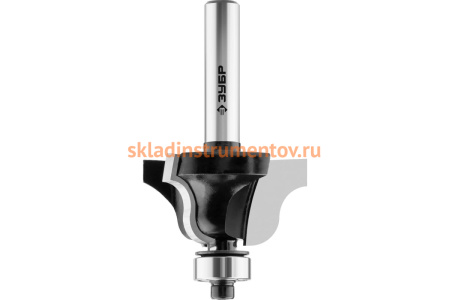 Фреза кромочная калевочная ПРОФЕССИОНАЛ №4 (38.1х19х64 мм; R6.3 мм; хвостовик 8 мм) Зубр 28787-38.1