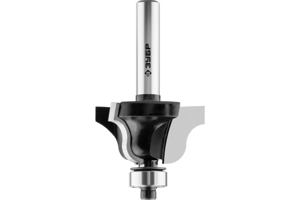 Фреза кромочная калевочная ПРОФЕССИОНАЛ №4 (38.1х19х64 мм; R6.3 мм; хвостовик 8 мм) Зубр 28787-38.1